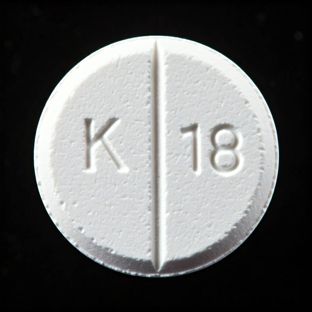 An image of a k18 pill